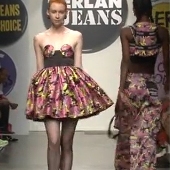 Gerlan Jeans x Minnie Mouse Disney RARE Runway Capsule Collection Mini Dress - Picture 3 of 14